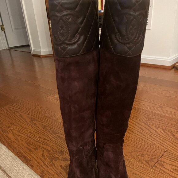 Chanel Suede Boots - NEVER WORN - Picture 1 of 4